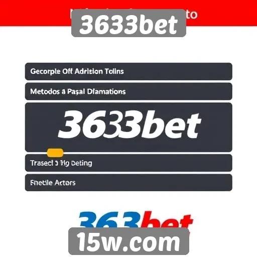 Métodos de pagamento disponíveis em 3633bet